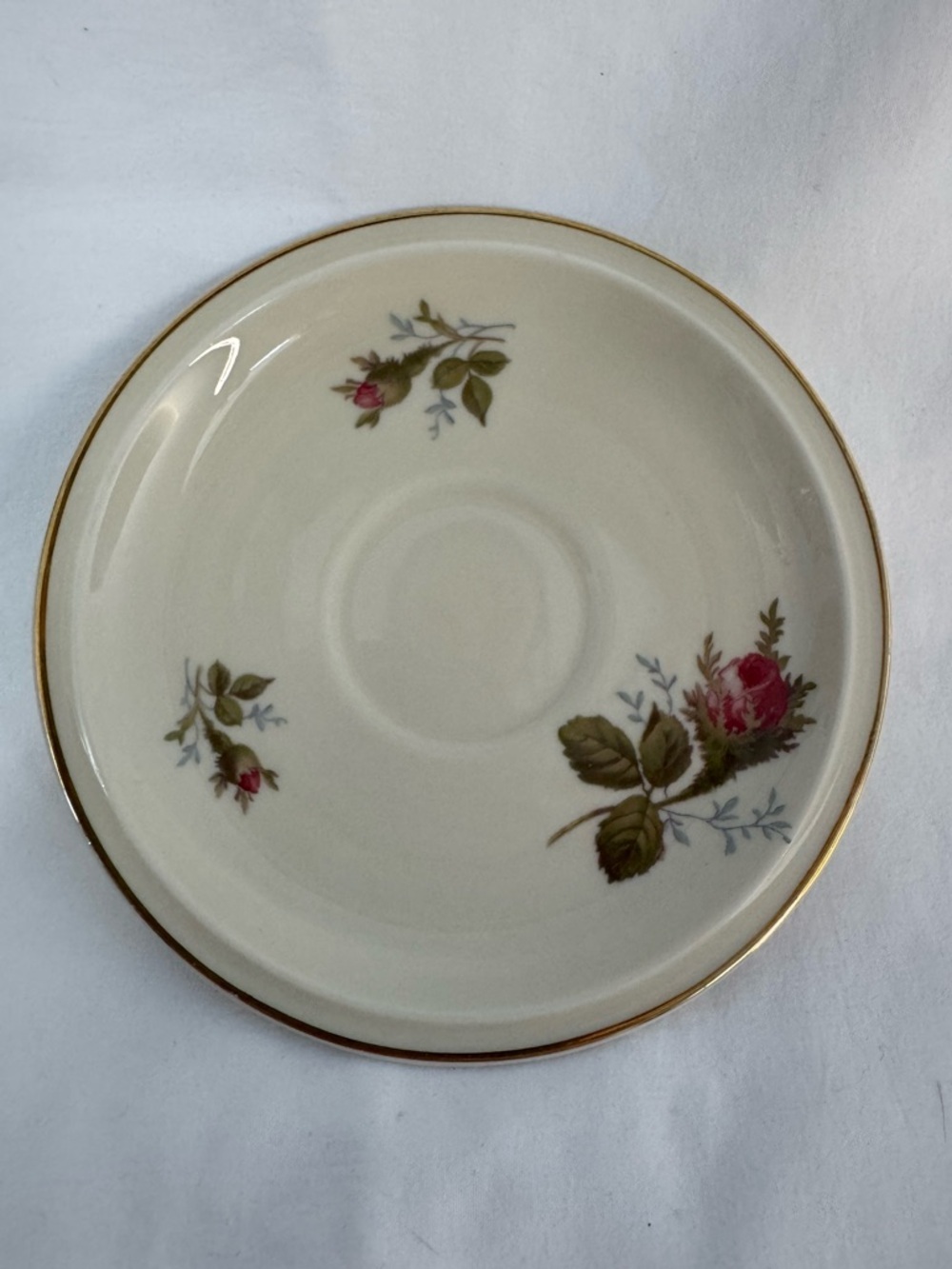 Rosenthal Winifred Selb Germany Saucer Pink Rose Gold Rim Vintage